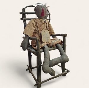 Primitive Rag Doll & Chair